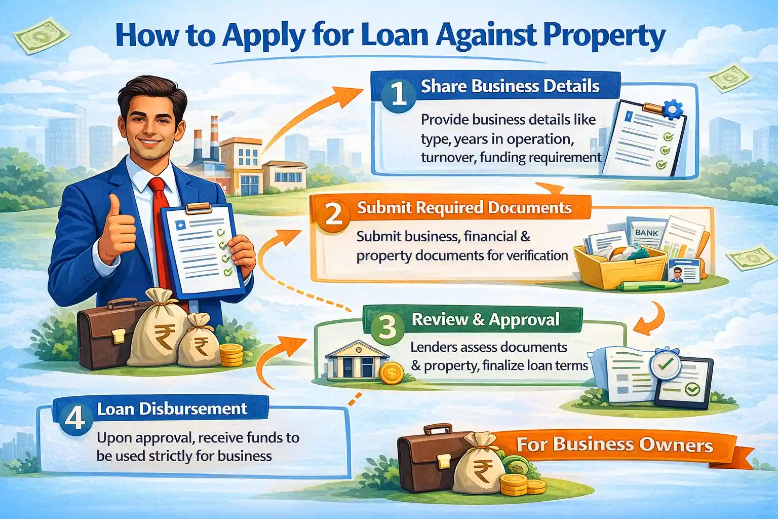 Apply for a loan against property